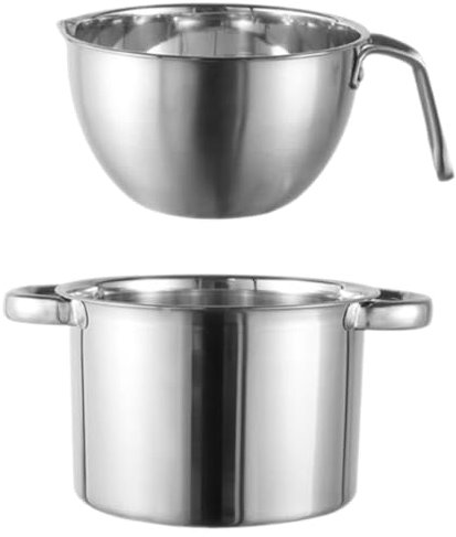 HOLIDYOYO Double Boiler Pot Stainless Steel Melting Pot for Chocolate Cheese Candy Handle Baking Cooking Utensil
