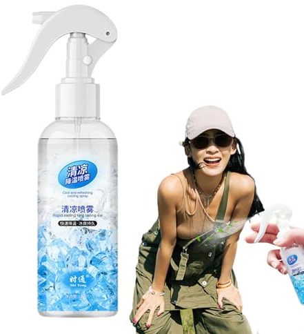 Spray rinfrescante per viso e corpo - Misteia frescaa per spray di raffreddamento a caldo per idratazione della pelle | Previene lo spray menta naturale della corsa di calore | Fresco faccia nebbiaa