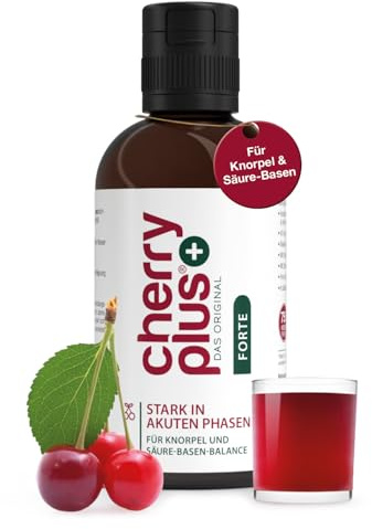 Montmorency Sauerkirschsaft Konzentrat + Sauerkirsch Extrakt - mit Vitamin C für Knochen & Zink für das Immunsystem - Montmorency Sauerkirsche für den Akutfall - Cherry PLUS Forte - 200 ml