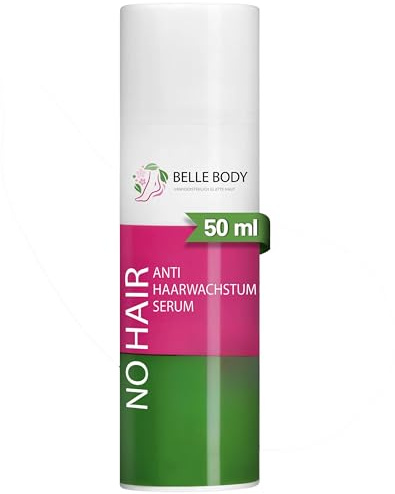 Belle Body Anti Haarwachstums-Serum 1x50ml – Mit CapiSlow™ & Vitamin B3, reduziert effektiv Haarwachstum, pflegt & beruhigt die Haut, ideal nach der Haarentfernung – Für Gesicht & Körper