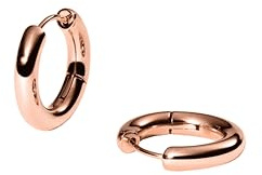 Purelei® Small Glamorous Creolen – Edelstahl-Ohrringe mit Scharnierverschluss, 14K vergoldet, Silber oder Rosé – 21 mm Durchmesser – für Curated Ear Look – Alltags-Schmuck - wasserfest (Rosegold)