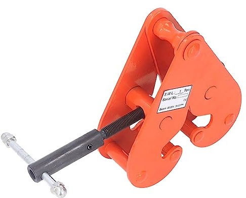 Acouto Abrazadera de Viga Vertical Acero de Aleación Herramienta Universal de Abrazadera de Elevación de Viga Resistente para Aparejos Capacidad de 2200 Libras Ajuste Roscado Riel de Aleación y
