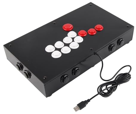 Yctze Joystick de de Jeu, Boutons OBSF, Touches de Style Clavier, Disposition de la Boîte Plate, Joystick, Coussinets Antidérapants, pour, Steam et PC