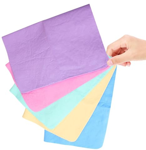IDEANATEGRATE Pet Dry Towel Ultra Absorbent 5pcs PVA Chamois Set for Dog Bathing and Mopping Pets Up, Suitable for Small Dogs
