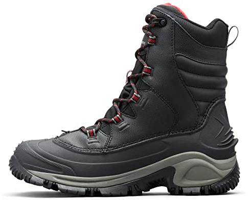 Columbia Bugaboot Iii herr Snökängor Vinterkängor, Svart ljus röd, 41.5 EU