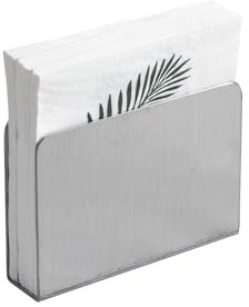 IMEEA Serviettenhalter Edelstahl Serviettenständer Moderner Papierhandtuchhalter Rechteckiger für Arbeitsplatte Küche Esstisch (Silber)