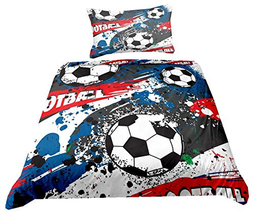 WENYA Ropa de Cama 3D Rugby Fútbol Juvenil Niño Chico Niña Azul Verde Negro Blanco Amarillo Funda nórdica y Funda de Almohada (Estilo 7, 150x200 cm - Cama 90 cm)