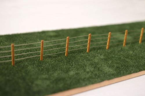 Scale Model Scenery LX056-OO Laser Cut 4ft Post & Wire Fencing For OO Scale Model Railway Layouts & 1:76 Diecast Dioramas