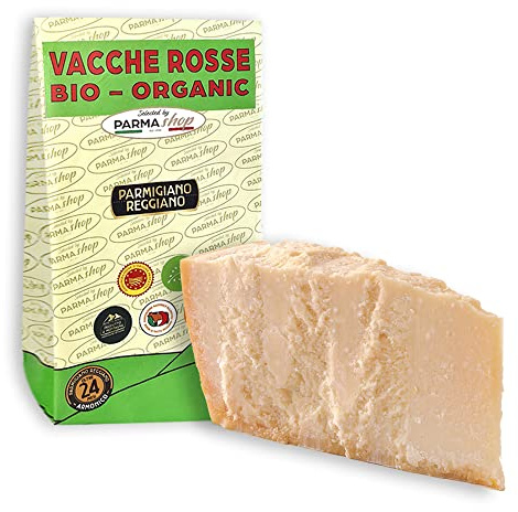 Parmigiano Reggiano DOP VACCHE ROSSE/Vacas Rojas BIOLOGICO de Montaña24 Meses 1 Pedazo kg. 1