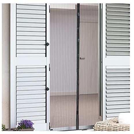Fly Screen Insect Protection Fly Curtain Mosquito Protection Door Curtain Also for Caravans Motorhomes Sliding Doors Magnetic Closure