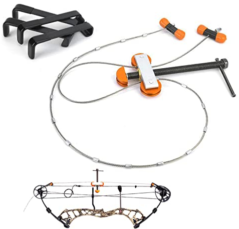 Elkrich Bogenschießen Tragbare Bogenpresse Universelle Compound-Bogenpresse und Quad Limb L Klammern Aluminium Handbogenpresse Bogensaiten Ersatzwerkzeug