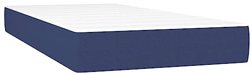 vidaXL Taschenfederkernmatratze Mittel Matratze Bett Matratzen Taschenfederkern Federkernmatratze Schaumstoffmatratze Blau 90x190x20cm Stoff