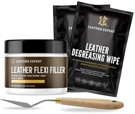 Leather Expert Flüssigleder “Leather Flexi Filler” 25 ml - Lederreparatur Paste - Lederpflege Auto - Kunstleder Reparaturset - Auto Lederpflege - Leder Pflegemittel Auto - Leder Pflege