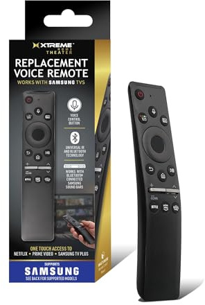 Replacement Remote Compatible with Samsung Smart TV - Universal Remote Control with Voice Search, Netflix, Prime Video, Compatible with 4K, QLED, OLED & Crystal UHD (Batteries Not Included)