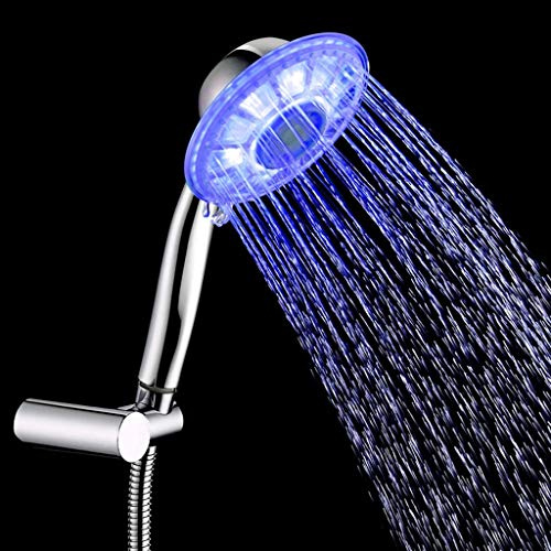 LANAZU LED Bathroom Shower Head, Water Temperature Control, Handheld Shower Sprayer, Suitable for Hotels, Homes (C)