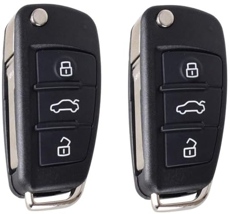 2 Stück Schlüsselgehäuse Kompatibel Mit Audi A2 A3 A4 A6 A6L A8 Q7 TT S6 | Mit Audi Autoschlüssel Fernbedienung, Audi Schlüssel, Audi A3 Ersatzschlüssel-3 Tasten