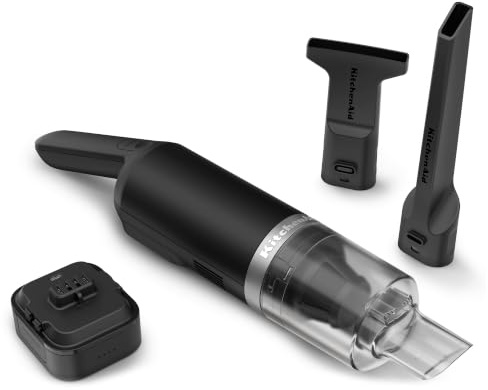 KitchenAid Handstaubsauger kabellos - Go Cordless - Saugdüse und 2-in-1 Zubehör - Leicht - 20 Minuten Nutzungsdauer pro Ladung - Mit Akku - Schwarz