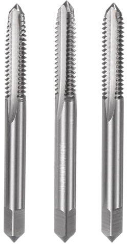 QUARKZMAN Juego de 3 Machos de Roscar A Mano Métrica 1/4-20 Unc Machos de Roscar Cónico/Intermedio/Fondo Kit de Herramientas de Roscado Manual de Acero de Alta Velocidad