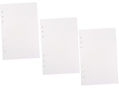 HONMEET 135blätter Nachfüllpapier Loseblattpapier Für Notizbücher Mit Punktmuster Ersatzpapier Für Loseblattordner Und Tagebücher