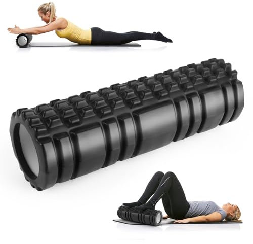TNOMSNO Rouleau de Massage, Rouleau Massage Foam Roller, Rouleau Massage Dos pour Massage Profond des Muscles, 30 x 8cm