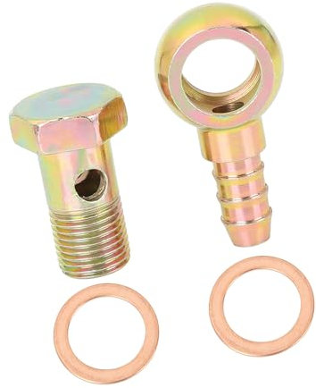A ABSOPRO Hohlschraube 16mm Motorrad Bremse Banjo Hohlschrauben Fittings Bolt Washer Kit M16x1,5 Artikelaustausch
