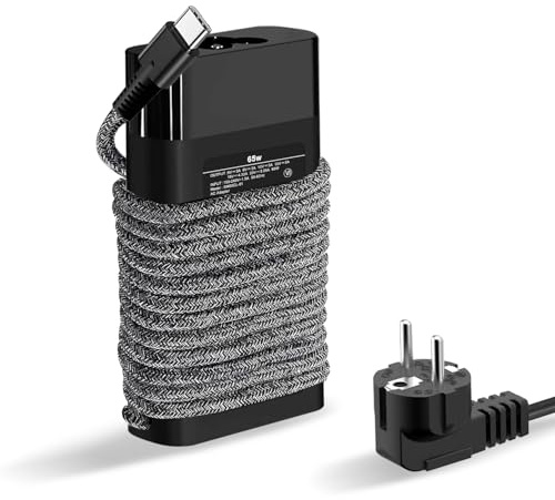Caricatore USB C 65 W per HP Spectre x360,Chromebook,Elitebook x360,Envy,Elite x2 Alimentazione del cavo di alimentazione di tipo C