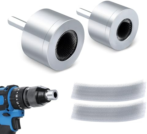 2 PCS Copper Pipe Cleaner,15mm + 22mm Metal Drill Tube Cleaning Brush Plumbing Pipe Cleaning Tool for Electric Drill Bit