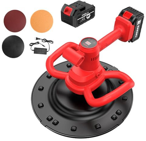 YSXXIAN Truelle électrique pour mortier de Ciment en béton, Machine de lissage de Surface de Mur en Ciment à Haute efficacité - Machine de plâtrage de Mur à polisseuse Rapide (1 Batterie)