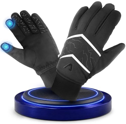 Alpensattel® Polartherm Fahrradhandschuhe [100% Wind - & WASSERDICHT] - Winterhandschuhe für Männer & Frauen bis -10 Grad - Warme Handschuhe für Laufen & Rennrad mit Touchscreen Funktion (Größe XL)
