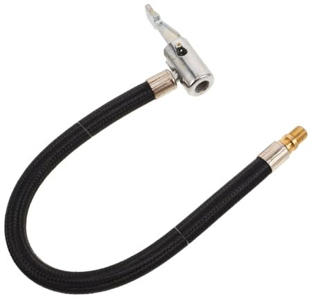 MUCKLILY Car Tire Inflator Clip Connector, High Pressure Resistant Outer Braid Extension Hose, Quick Inflation Adapter for Tire Pumps, Compact and Portable