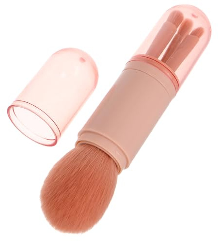 VICASKY Pennelli per Trucco Pennelli per Ombretto e Cipria Portatili Set per Illuminante e Sopracciglia Design Compatto per Viaggi e Uso Quotidiano