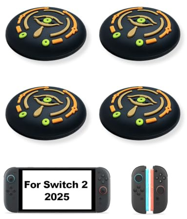 Thumb Grips Caps for Nintendo Switch 2 2025, Cute Switch 2 Joystick Caps | 4Pcs Silicone Switch 2 Thumb Grips Soft Joystick Covers Anti-Scratch & Anti-Slip Thumbstick Caps Analog Stick Cover Brown