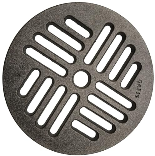 Griglia Cenere in Ghisa Circolare | Ricambio Universale per Stufe a Legna, Camini e Forni | Spessore 1 cm, Ventilazione Ottimizzata | Ø23,5 cm
