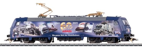 Märklin 36060 Elektrolokomotive BR 185.2 – H0 Wechselstrom – mfx Digital-Decoder, Sound, LED-Licht – Jubiläumsmodell Märklin Magazin 60 Jahre – Lokmodell 21,7 cm