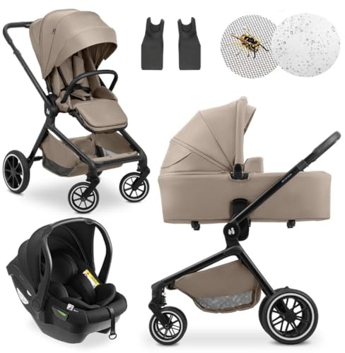 hauck 3in1 Kinderwagen Set Move N Care mit Babyschale - Mocha
