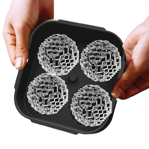 Golf Ice Cube Tray | Soft Silicone Freezer Mould | Large Round Ice Ball Maker Mould - For Cocktails Tequila Juice Fruit Chocolate Vanilla Sauce Pudding