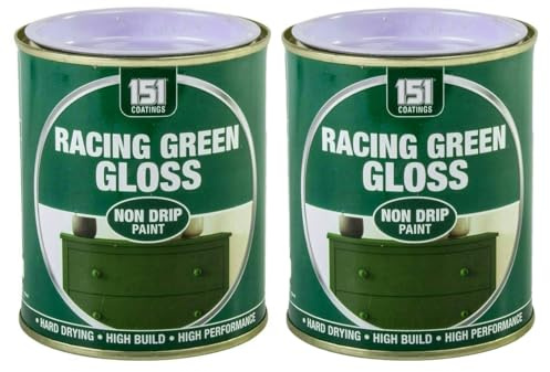 VARNOX, Racing Green Gloss Non-Drip Paint 300ml – Hard-Drying, High-Performance Gloss with Durable Hard-Build Formula – Ideal for Wood, Metal & Concrete – Interior & Exterior Use (2PCS)