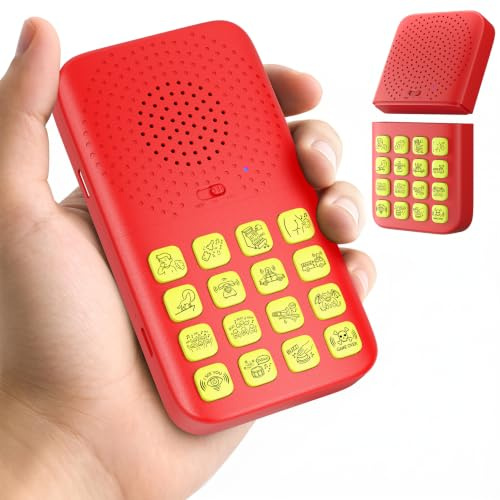 Sound Effects Machine Red with Remote Control – 16 Funny Sounds, Rechargeable Soundboard, Detachable & Portable, 2 Volume Levels, Prank Toys for Kids Boys Girls, Cool Gadgets Gift Ages 6-12 (RE)