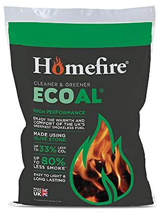 Homefire Ecoal Long Lasting Smokeless Fuel, 20kg, White