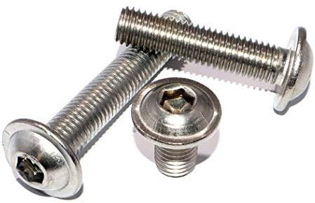 Flachkopfschrauben mit Flansch und Innensechskant M5x40 ISO 7380-2 Edelstahl A2 Stückzahl 10 Linsenkopfschrauben Linsenschrauben mit Bund Rundkopfschrauben Flanschschrauben