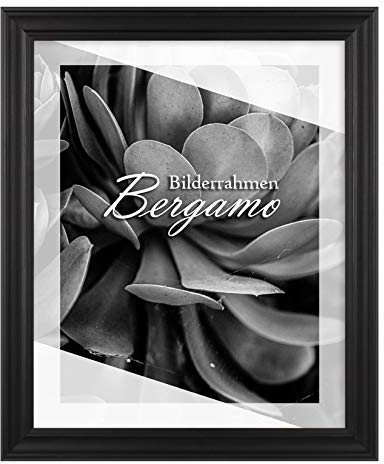 BIRAPA Bergamo Bilderrahmen vintage Holz- Optik - Bilder Rahmen 45x65cm - Fotorahmen Glas antireflex Plexiglasscheibe - Wanddeko Fotowand Fotogeschenke