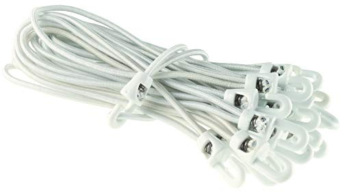 25 Stück Spanngummis weiß, 15, 20 oder 25 cm lang, 4 mm Durchmesser 15 cm