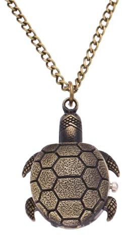Hemobllo Vintage Pocket Watch - Cute Turtle Pendant Pocket Watch with Chain Quartz Novelty Necklace Retro Pendant ES for Women Men