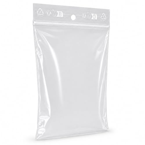 PACKY - Sacchetti Plastica Richiudibili 18x25cm Trasparenti - 100 Pezzi