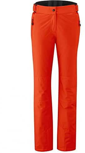 Maier Sports W Vroni Slim Orange - wasserdichte schmal geschnittene Damen mTex Skihose, Größe 21 - Farbe Siren Red