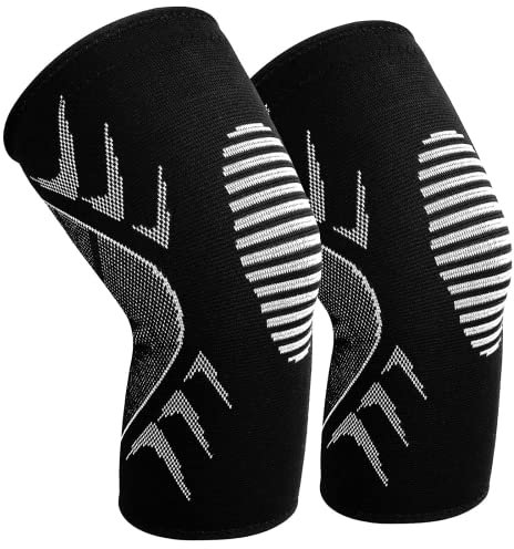 Gobikey Knee Support Brace 2 pack Compression Knee Sleeves for Men Women, Breathable Anti-Slip for Arthritis, Joint Pain, Tendonitis, Meniscus Tear, Ligament Injury, Running