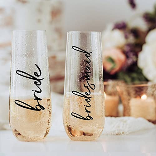 Verre À Champagne Sans Pied Personnalisé, Cadeau De Fête De Mariage Pour La Saint-Valentin, Flûtes À Champagne Pour Demoiselle D'Honneur, Enterrement De Vie De Jeune Fille, Verre À Vin, Tasse D