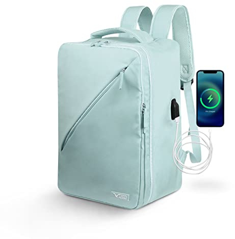 Mochila para Portátil con Puerto USB y Salida para Auriculares - Mochila de Negocios Antirrobo con Correa Acolchada y Transpirable, Mochila para Ordenadores Impermeable para la Escuela/Trabajo/Viajes