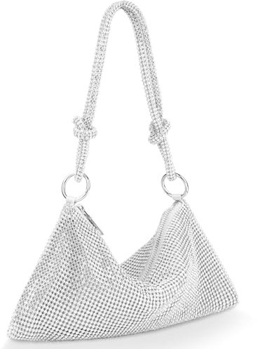 OSDUE Damen Clutch Glitzer, Strass Geldbörsen Glitzer Abendtasche Umhängetasche, Kristall Clutch Schultertaschen für Hochzeit Party Freizeit Date