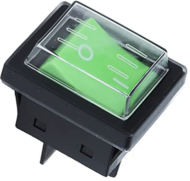 Interruttore a Bilanciere, 30A 125/250V AC 4 Pin ON/OFF Interruttore a Levetta per Barche con Copertura Impermeabile per Automobili Navi Elettrodomestici, Verde